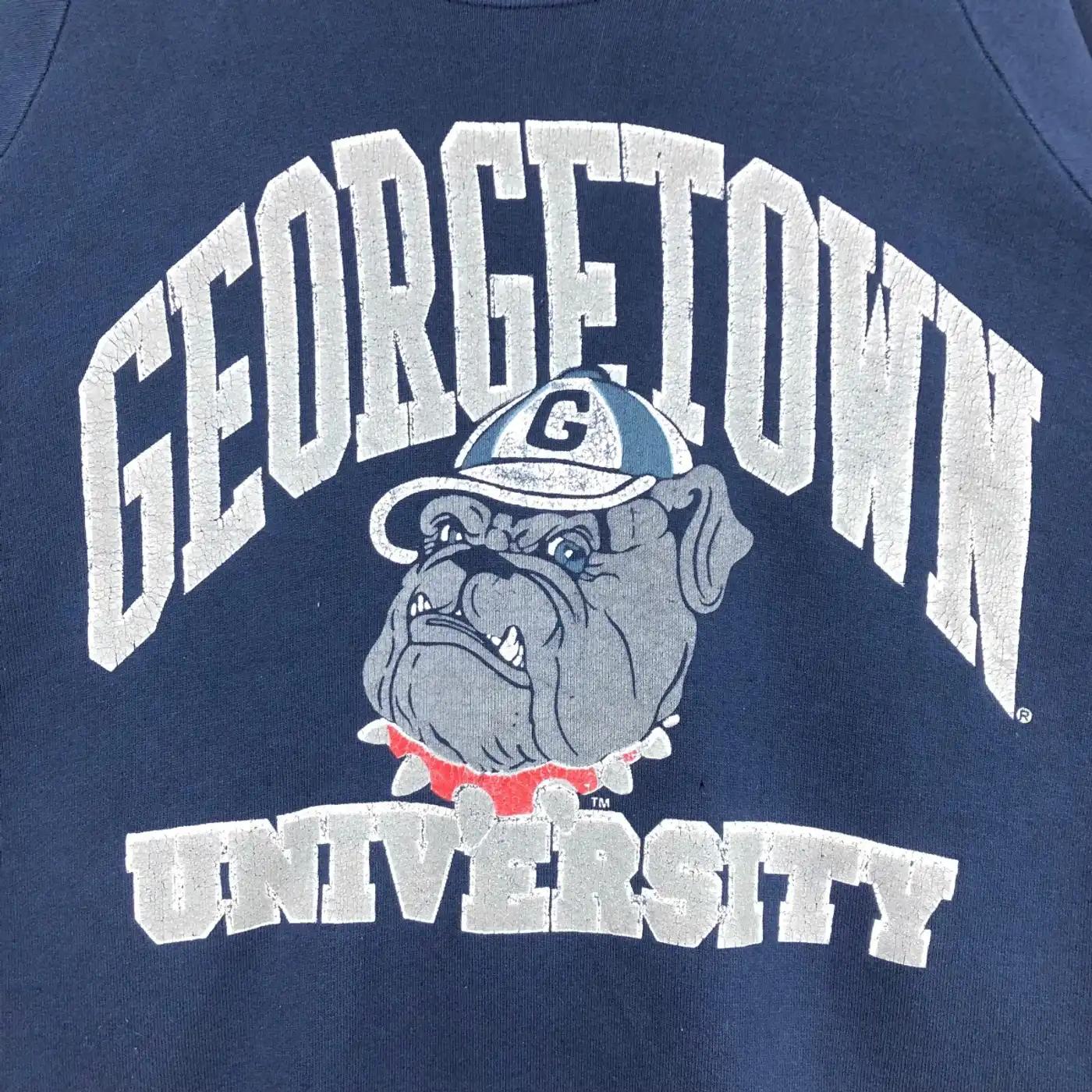 Vintage Style 90S Georgetown University Hoyas T-Shirt Sweatshirt Hoodie American Football Gifts Lover - Image 2