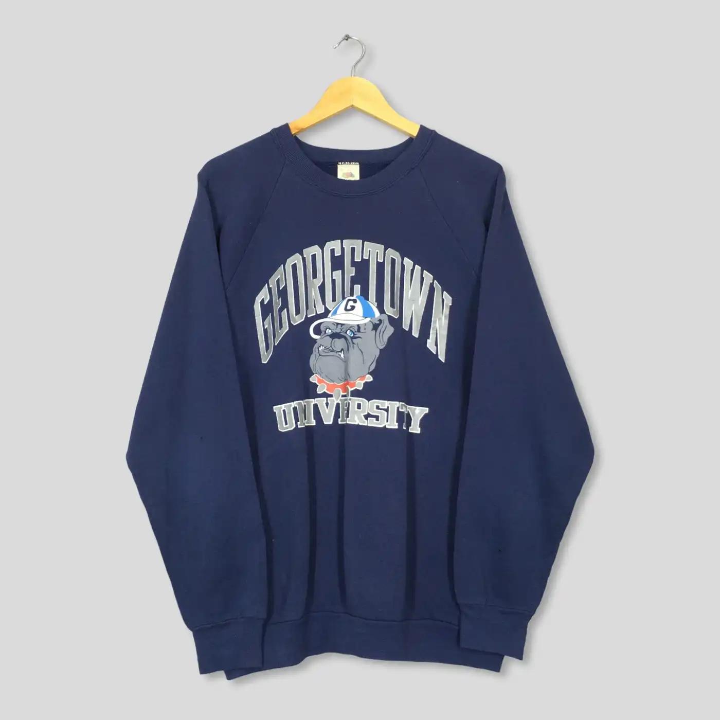 Vintage Style 90S Georgetown University Sweatshirt Hoodie Football Game Day T-Shirt Lover