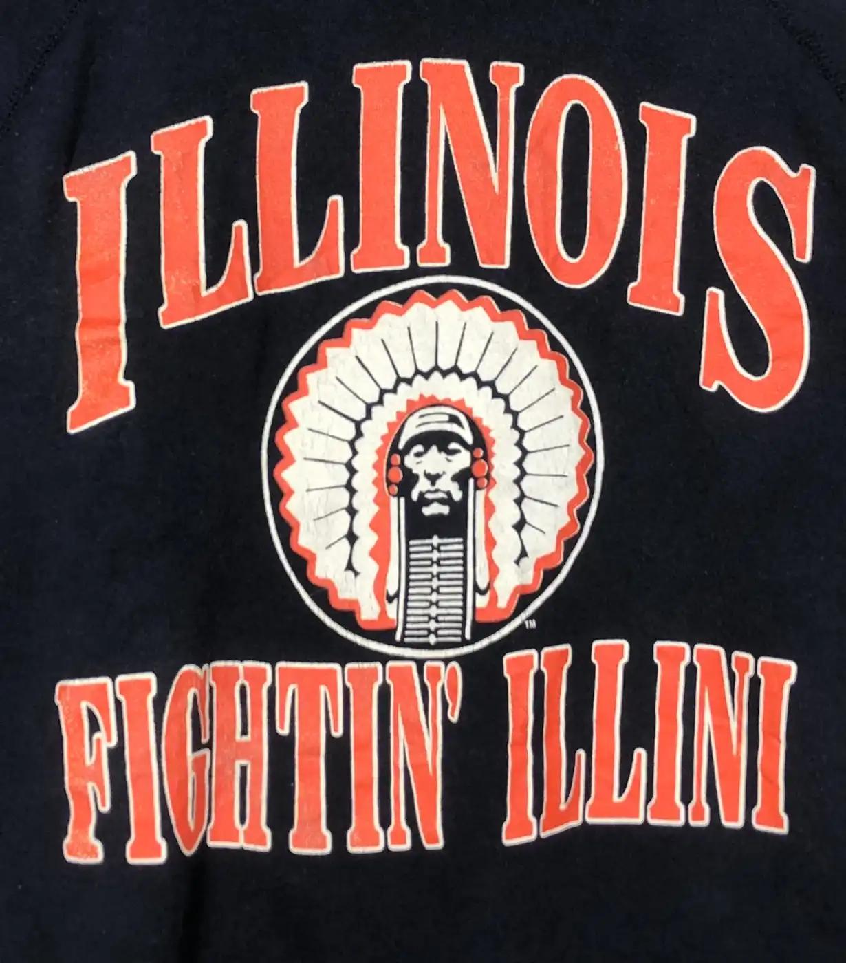 Vintage Style 90S Illinois Fighting Illini Football T-Shirt Sweatshirt Hoodie American Football Gifts Lover - Image 2