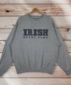 Vintage Style 90’S Irish Notre Dame University Crewneck Sweatshirt Sweater Pullover, Hoodie
