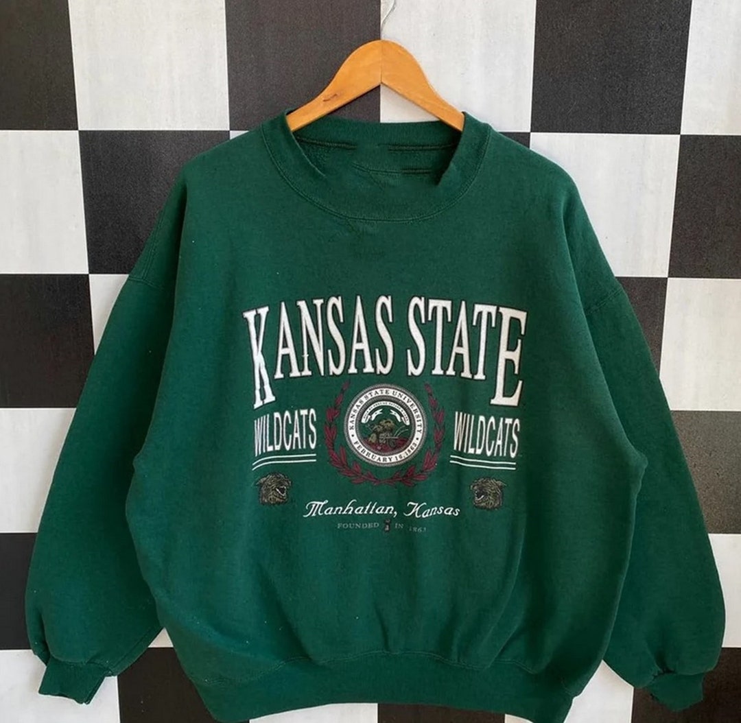 Vintage Style 90S Kansas State University Wildcats Sweatshirt, Vintage Style 90S Shirt, Kansas State University Crewneck