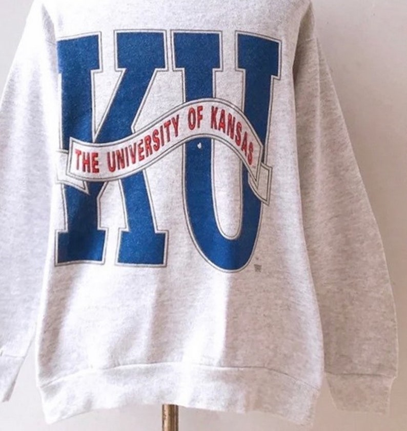Vintage Style 90S Kansas University Jayhawks Sweatshirt, Kansas University Sweater - Image 2