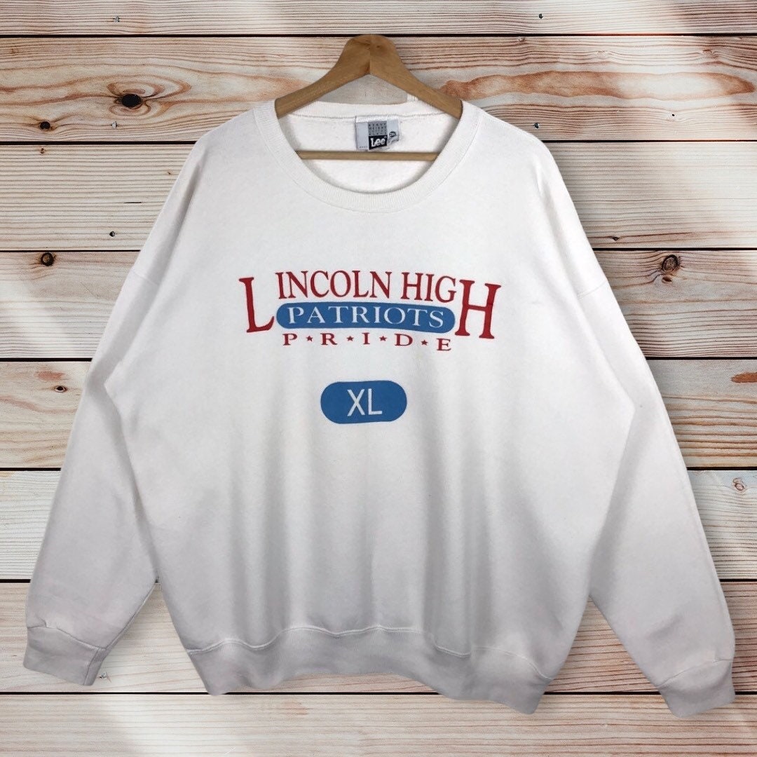 Vintage Style 90’S Lincoln High School Patriots Crewneck Sweatshirt Sweater Pullover