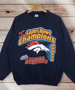 Vintage Style 90’S Logo 7 Nfl Denver Broncos Crew Neck Sweatshirt, Nfl Denver Broncos Sweater Pullover