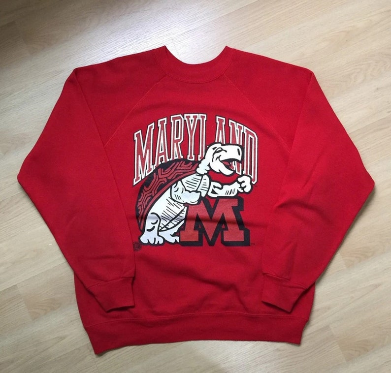 Vintage Style 90S Maryland Terrapins Crewneck Sweatshirt, Maryland Terrapins Shirt, Maryland Terrapins Hoodie - Image 2