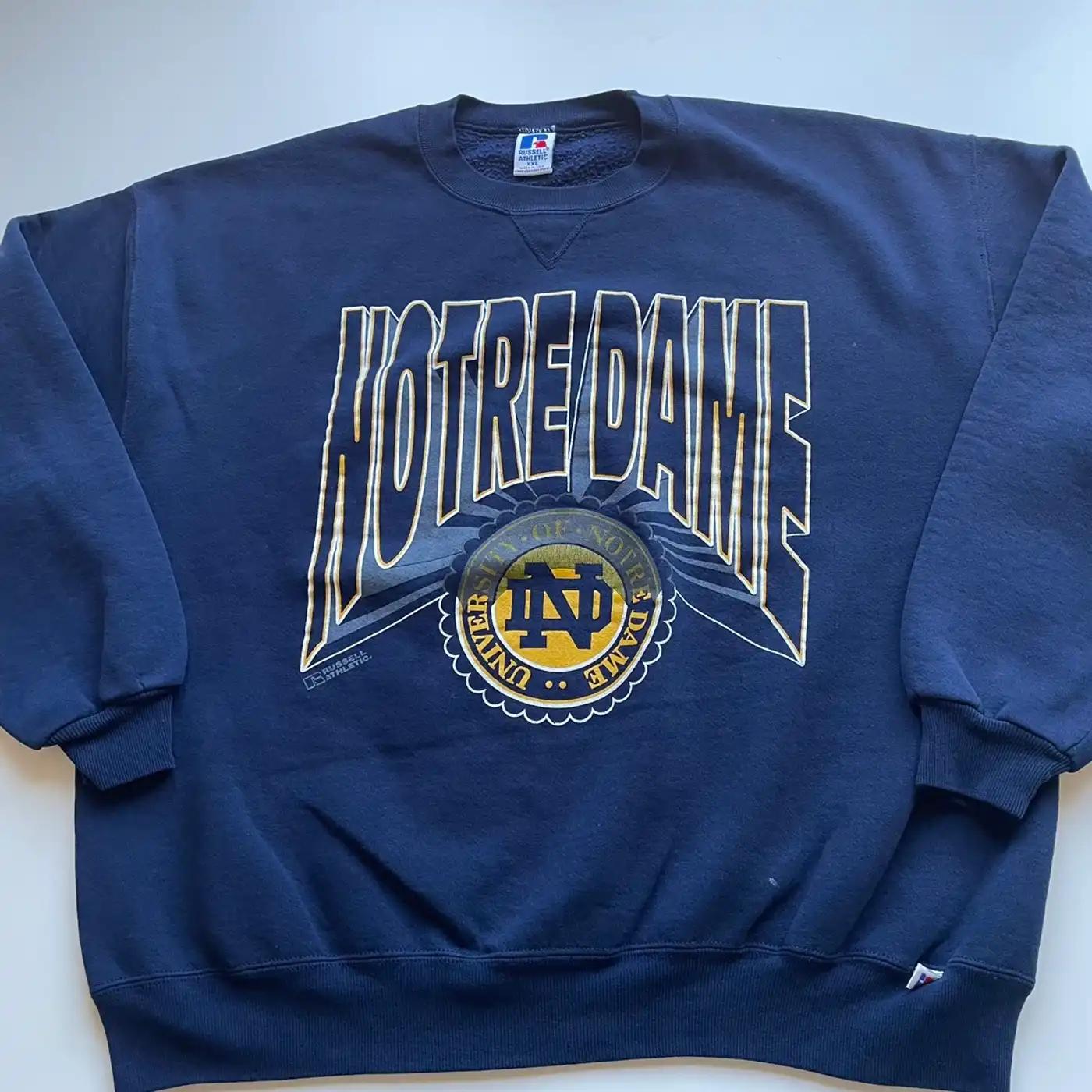 Vintage Style 90S Michigan Wolverines Russel Athletic University American Sweatshirt Gifts For Ncaa - Image 2