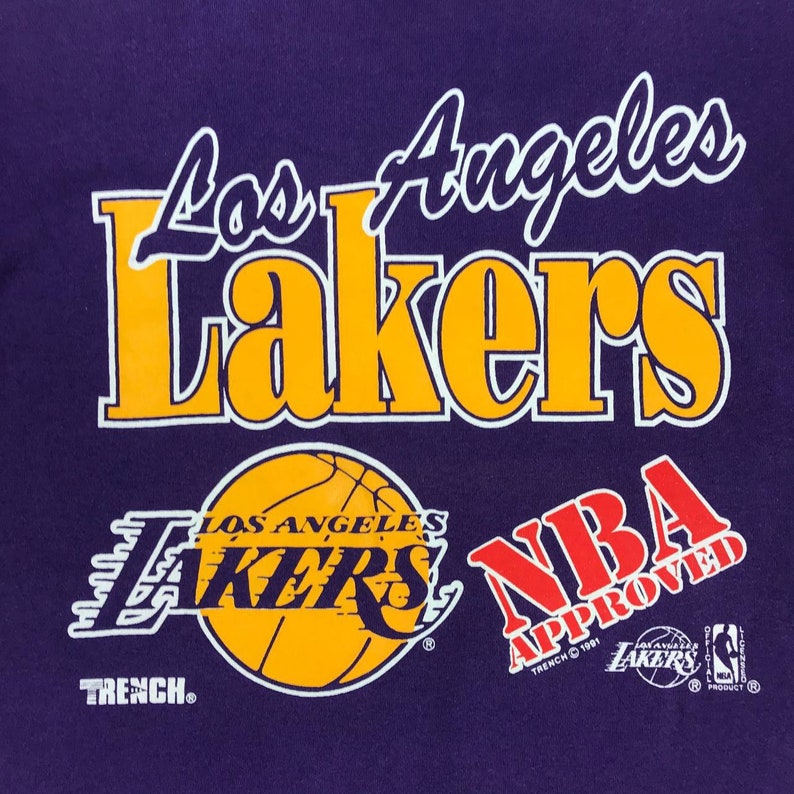 Vintage Style 90’S Nba Los Angeles Lakers Crewneck T-Shirt, Nba Los Angeles Lakers Official Product Sweatshirt, Hoodie - Image 2