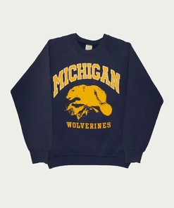 Vintage Style 90S Ncaa Michigan Wolverines Sun Faded T-Shirt Sweatshirt Hoodie American Football Gifts Lover