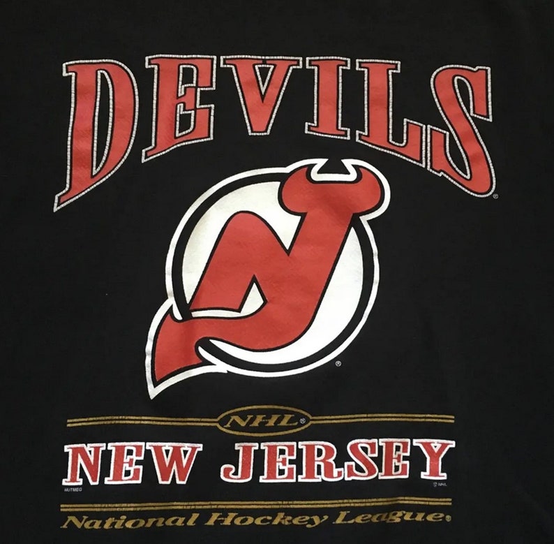Vintage Style 90S New Jersey Devils Crewneck Sweatshirt, New Jersey Devils Shirt - Image 2