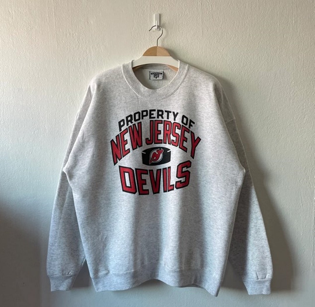 Vintage Style 90S New Jersey Devils Crewneck Sweatshirt, New Jersey Devils Shirt, New Jersey Devils Hoodie