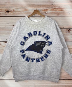 Vintage Style 90S Nfl Carolina Panthers Crewneck Sweatshirt, Nfl Carolina Panthers Sweater Pullover, Hoodie