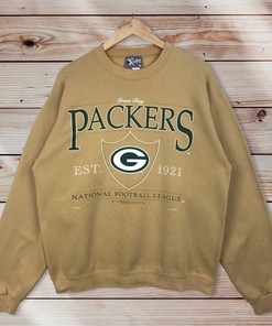 Vintage Style 90’S Nfl Green Bay Packers Crewneck Sweatshirt, Big Logo Nfl Green Bay Packers Sweater Pullover