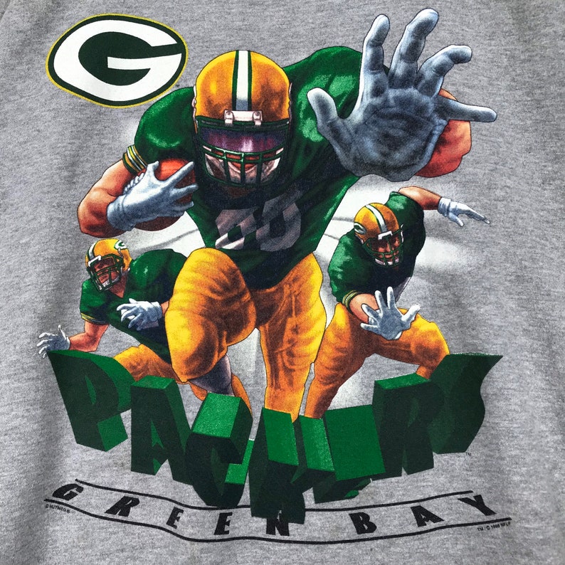 Vintage Style 90’S Nfl Green Bay Packers Crewneck Sweatshirt, Nfl Green Bay Packers Sweater Pullover - Image 2