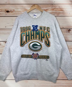 Vintage Style 90’S Nfl Green Bay Packers Crewneck Sweatshirt, Nfl Green Bay Packers Sweater Pullover Full Size