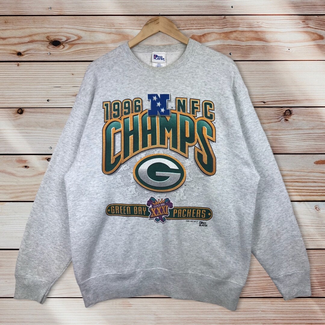 Vintage Style 90’S Nfl Green Bay Packers Crewneck Sweatshirt, Nfl Green Bay Packers Sweater Pullover Full Size