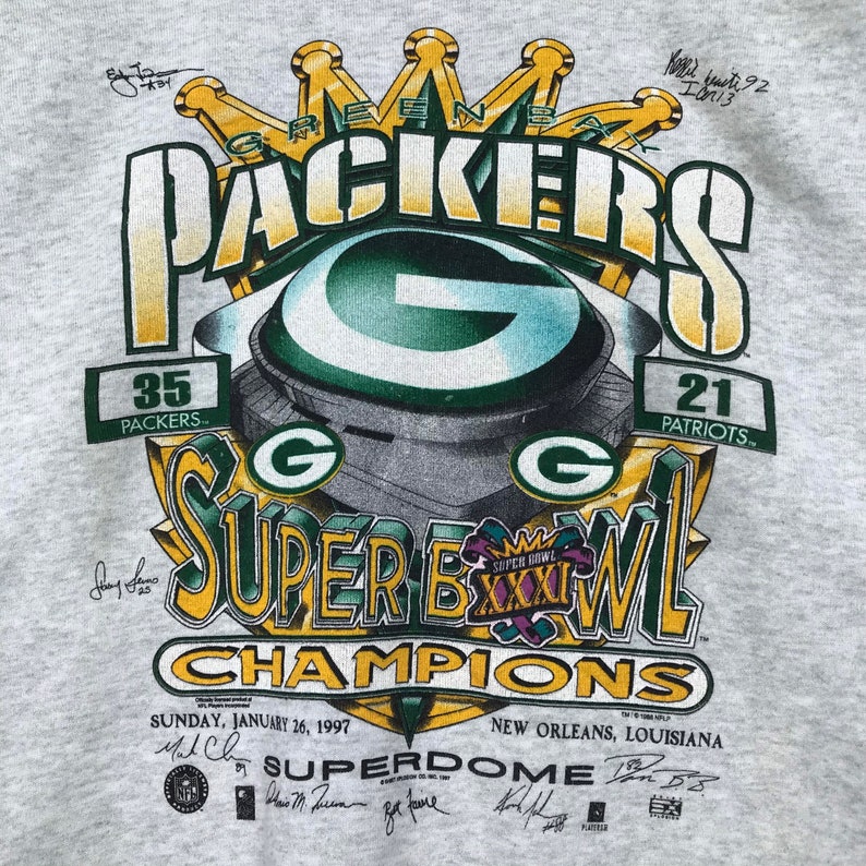 Vintage Style 90’S Nfl Green Bay Packers Crewneck Sweatshirt Sweater Pullover, Hoodie - Image 2
