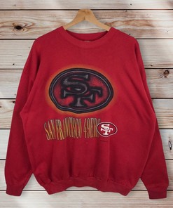 Vintage Style 90S Nfl San Francisco 49Ers Crewneck Sweatshirt, 49Ers San Francisco Sweater Pullover