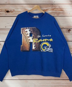 Vintage Style 90’S Nfl St. Louis Rams Crewneck Sweatshirt, Nfl Los Angeles Rams Sweater Pullover, Hoodie