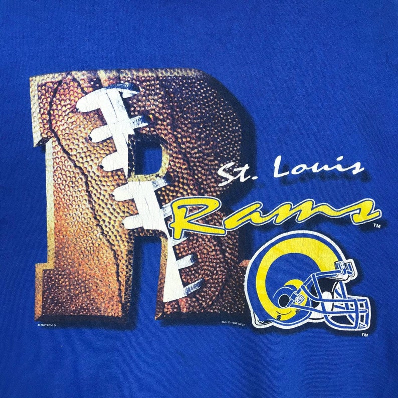 Vintage Style 90’S Nfl St. Louis Rams Crewneck Sweatshirt, Nfl Los Angeles Rams Sweater Pullover, Hoodie - Image 2