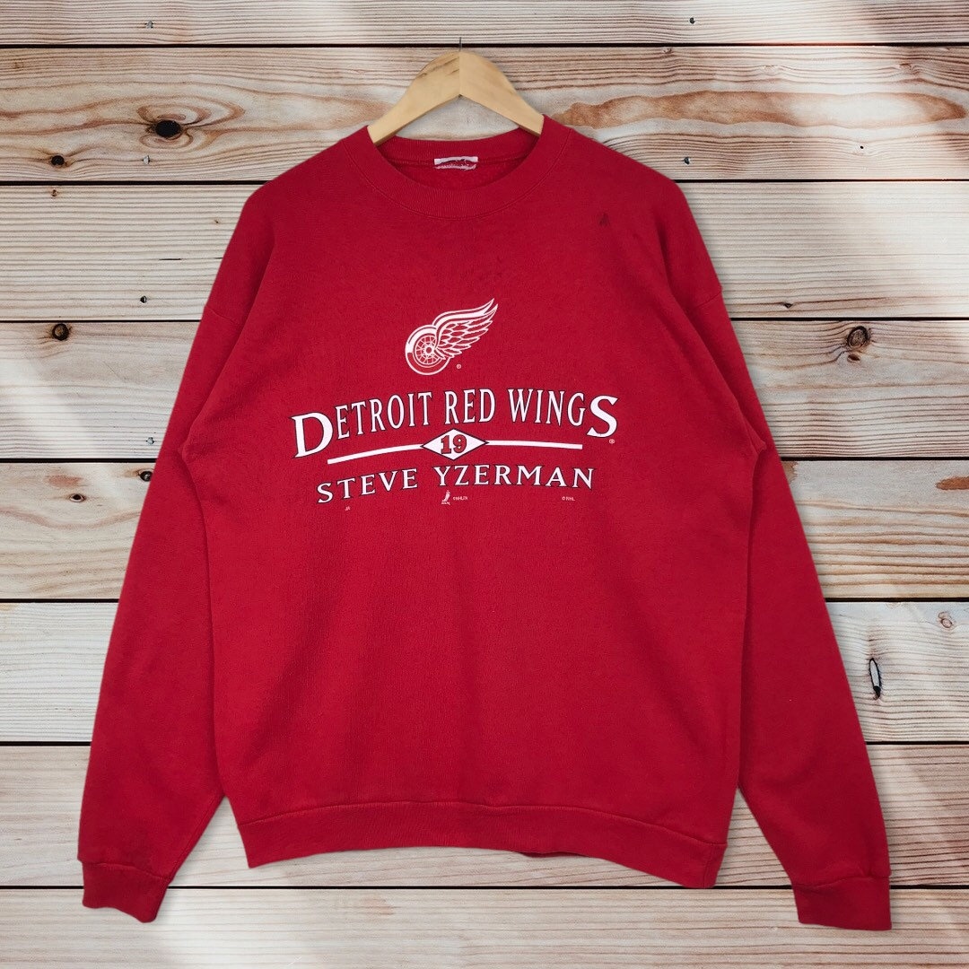 Vintage Style 90’S Nhl Detroit Red Wings Crew Neck Sweatshirt, Nhl Detroit Red Wings Sweater Pullover