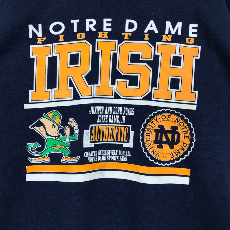 Vintage Style 90’S Notre Dame University Crewneck Sweatshirt Sweater Pullover - Image 2