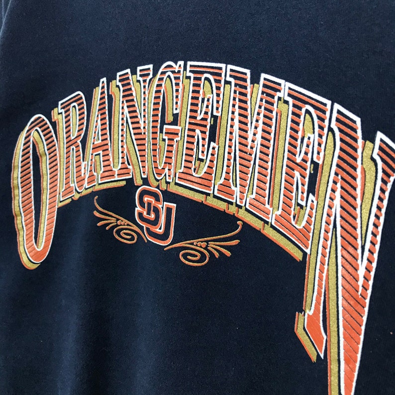 Vintage Style 90’S Nutmeg Syracuse University Orangemen Team Crewneck Sweatshirt Hoodie - Image 2