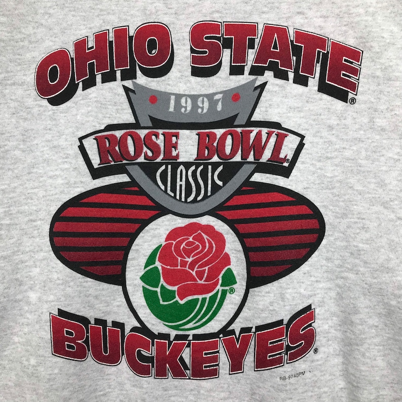 Vintage Style 90’S Ohio State Buckeyes Rose Bowl Crewneck Sweatshirt, Ohio State Buckeyes Sweater Pullover - Image 2