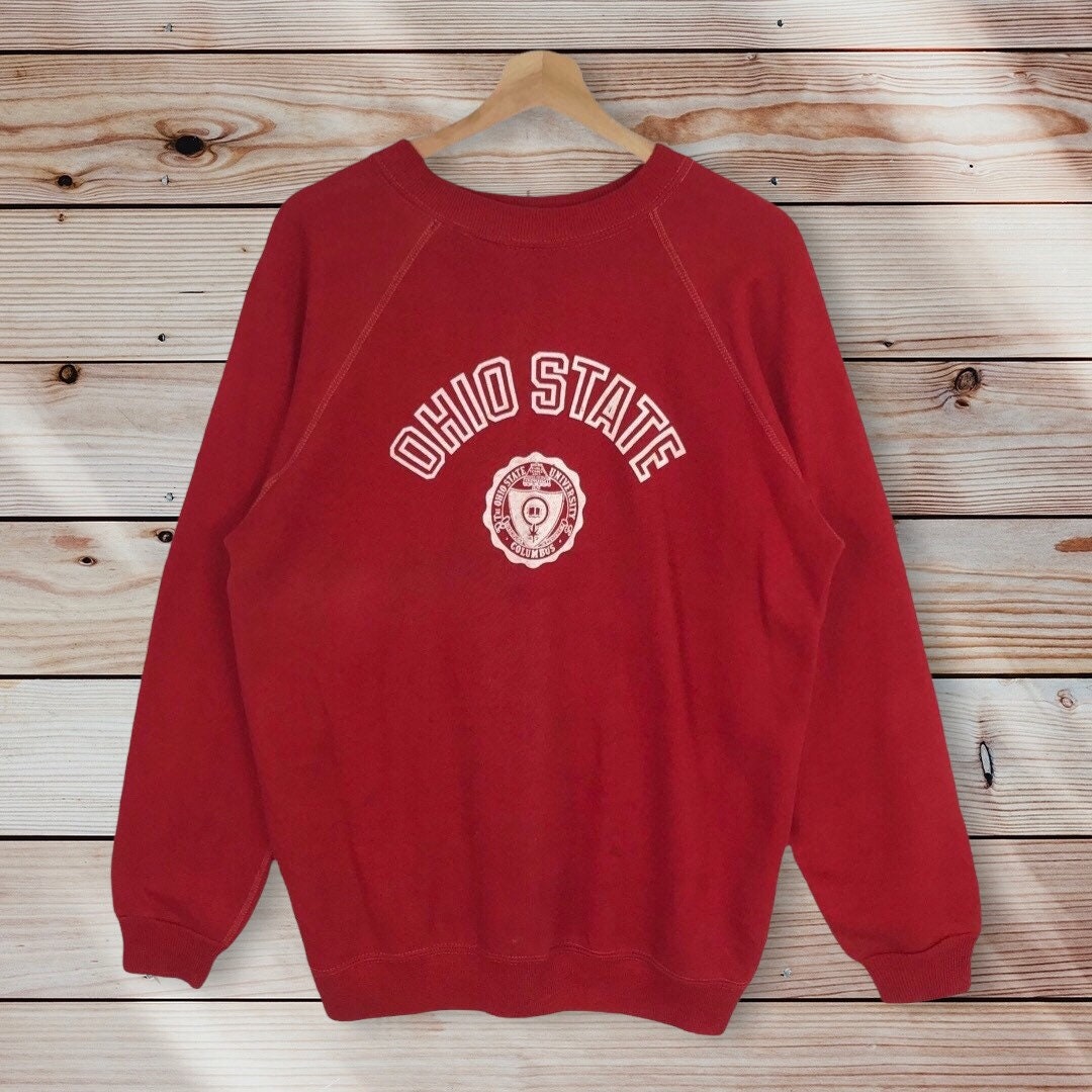 Vintage Style 90’S Ohio State University Crew Neck Sweatshirt Sweater Pullover, Hoodie