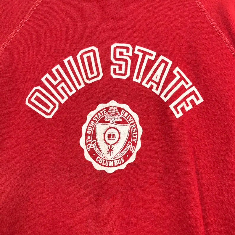 Vintage Style 90’S Ohio State University Crew Neck Sweatshirt Sweater Pullover, Hoodie - Image 2