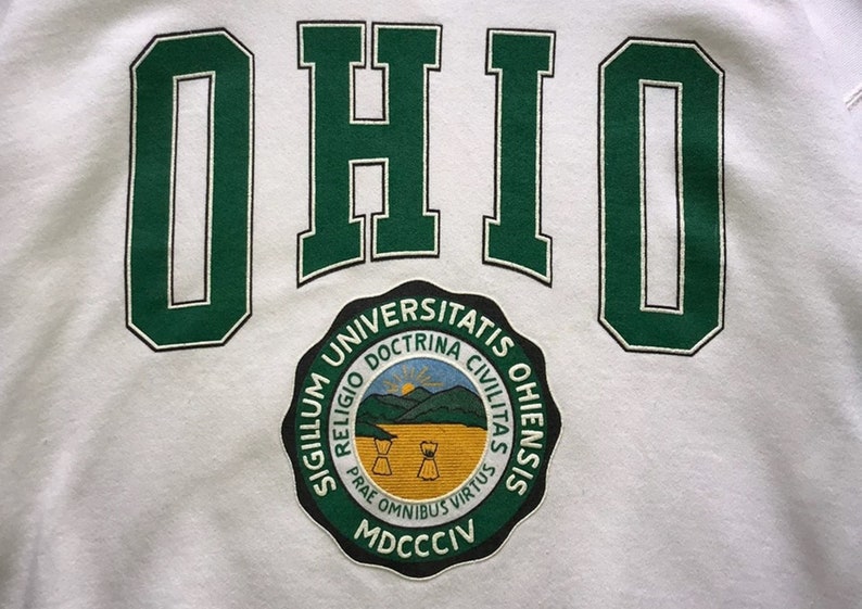 Vintage Style 90S Ohio University Crewneck Sweatshirt, Vintage Style 90S Shirt - Image 2