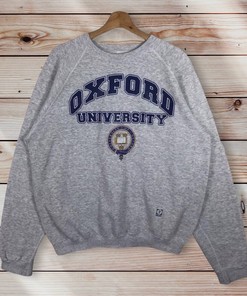 Vintage Style 90’S Oxford University Crewneck Sweatshirt, Oxford University Sweater Pullover, Hoodie