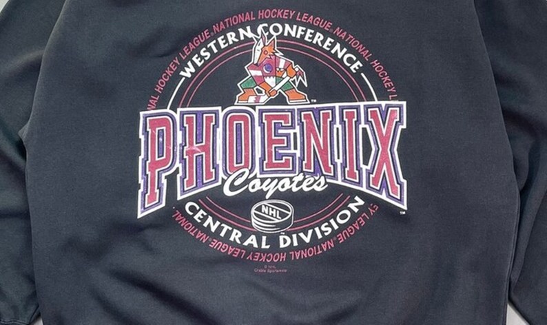 Vintage Style 90S Phoenix Coyotes Crewneck Sweatshirt, Phoenix Coyotes Shirt, Phoenix Coyotes Hoodie - Image 2