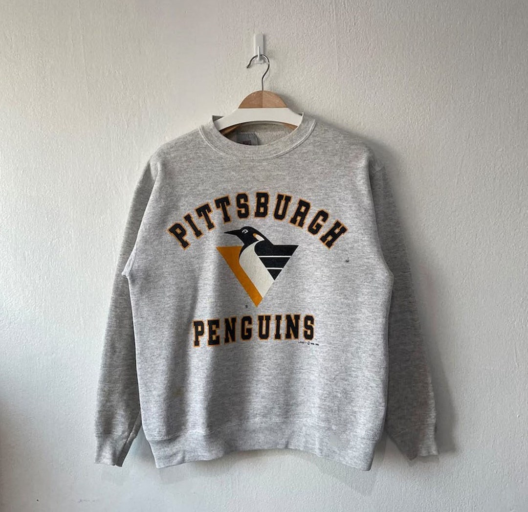 Vintage Style 90S Pittsburgh Penguins Crewneck Sweatshirt, Pittsburgh Penguins Shirt, Pittsburgh Penguins Hoodie