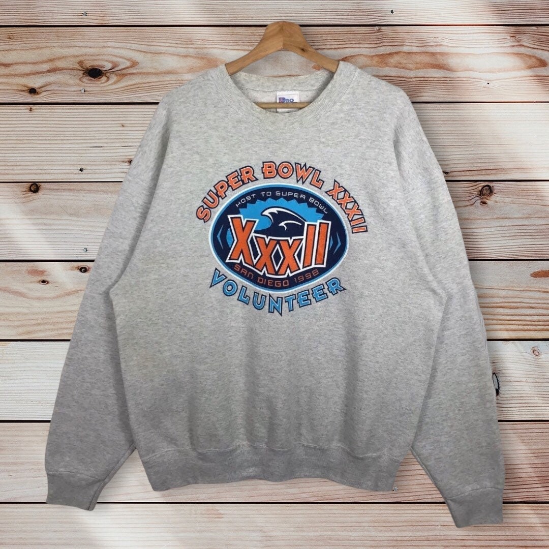 Vintage Style 90’S Pro Player San Diego Super Bowl Volunteer Crew Neck Sweatshirt Sweater Pullover