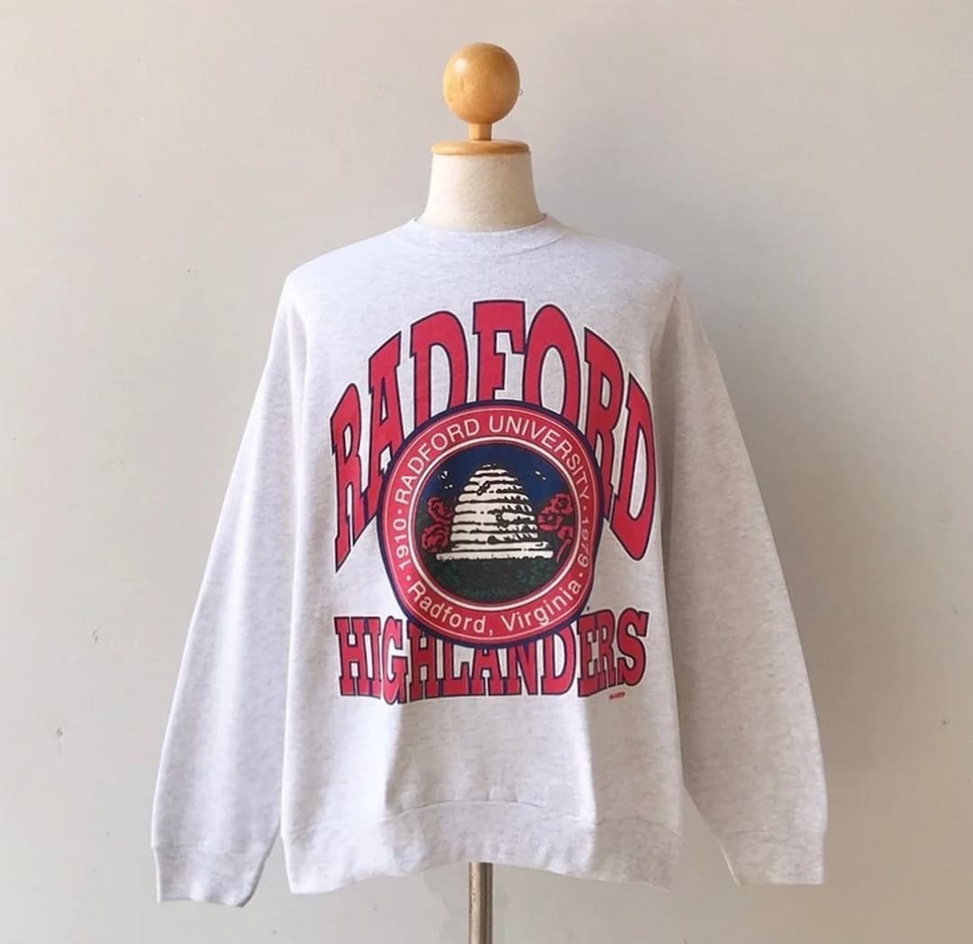 Vintage Style 90S Radford University Highlanders Athletics Sweatshirt, Radford Crewneck, Radford Sweater