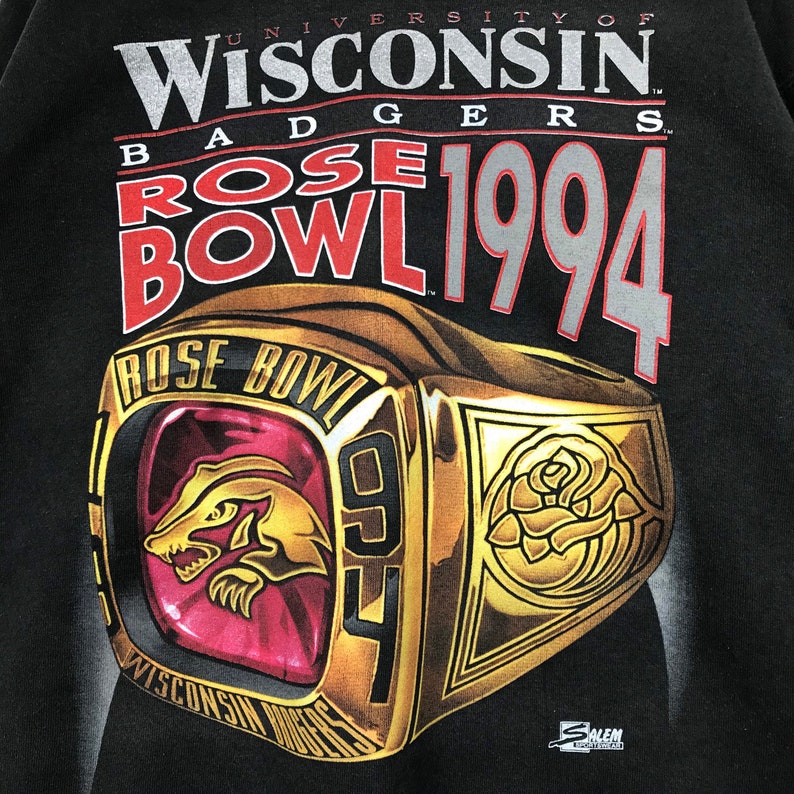 Vintage Style 90S Rose Bowl Wisconsin Badgers Mascot Crewneck Sweatshirt, Wisconsin Badgers Sweater Pullover - Image 2