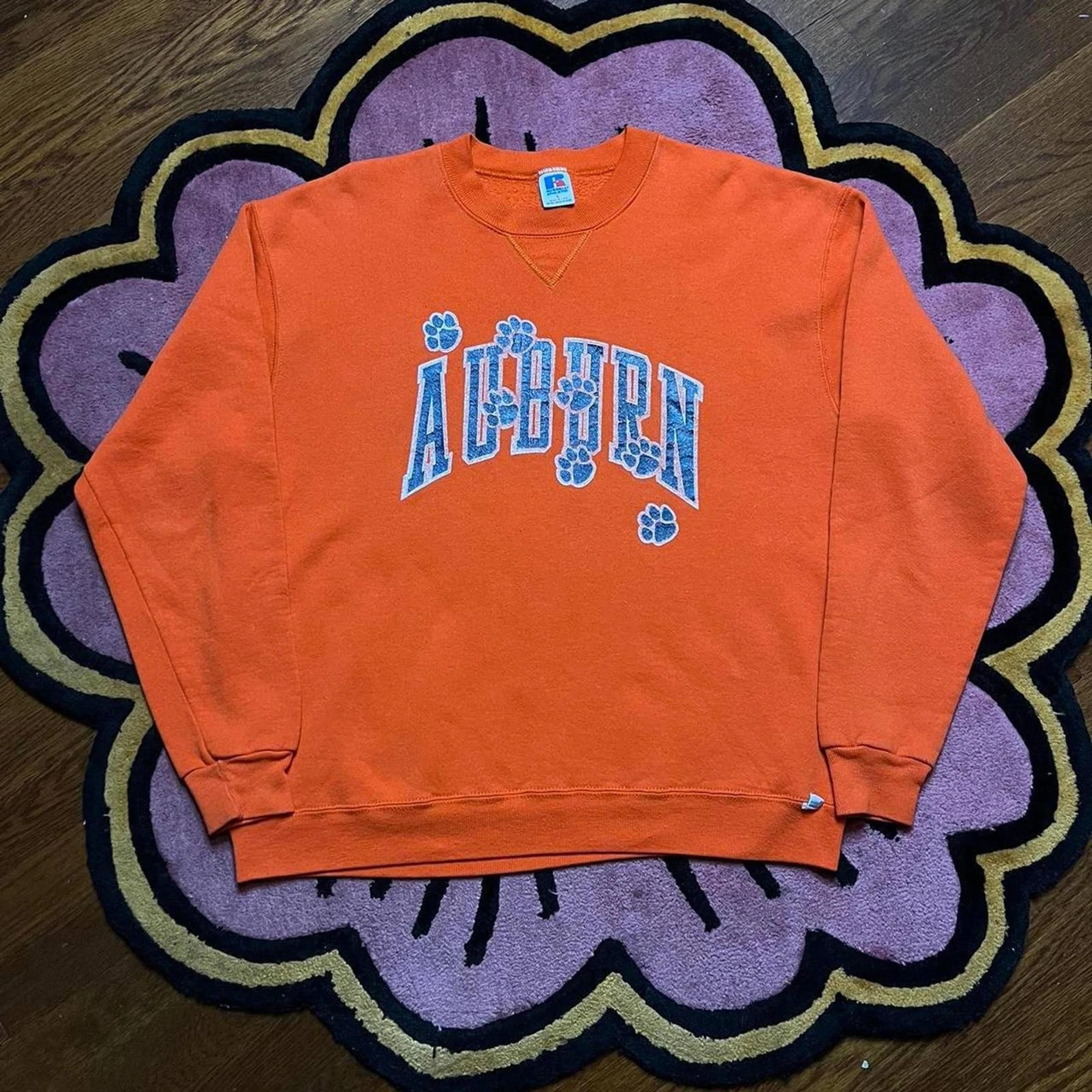 Vintage Style 90’S Russell Athletic Auburn University University American Sweatshirt Gifts For Ncaa