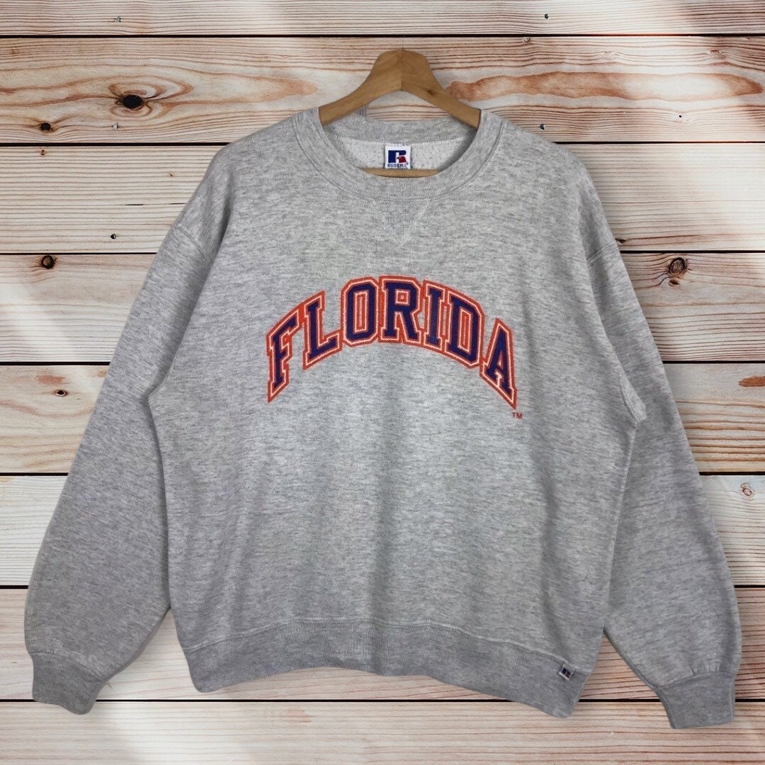Vintage Style 90’S Russell Florida University Crewneck Sweatshirt Sweater Pullover, Hoodie