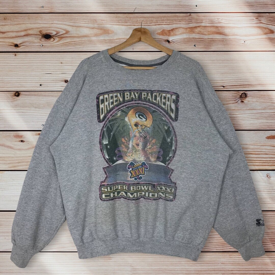 Vintage Style 90’S Starter Nfl Green Bay Packers Crewneck Sweatshirt Sweater Pullover