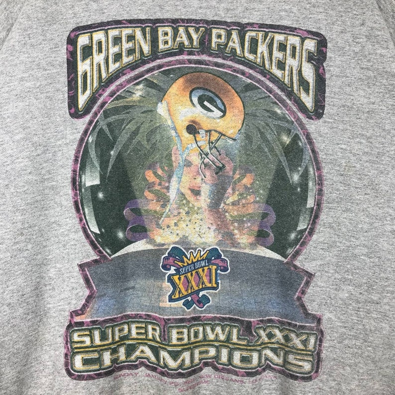 Vintage Style 90’S Starter Nfl Green Bay Packers Crewneck Sweatshirt Sweater Pullover - Image 2