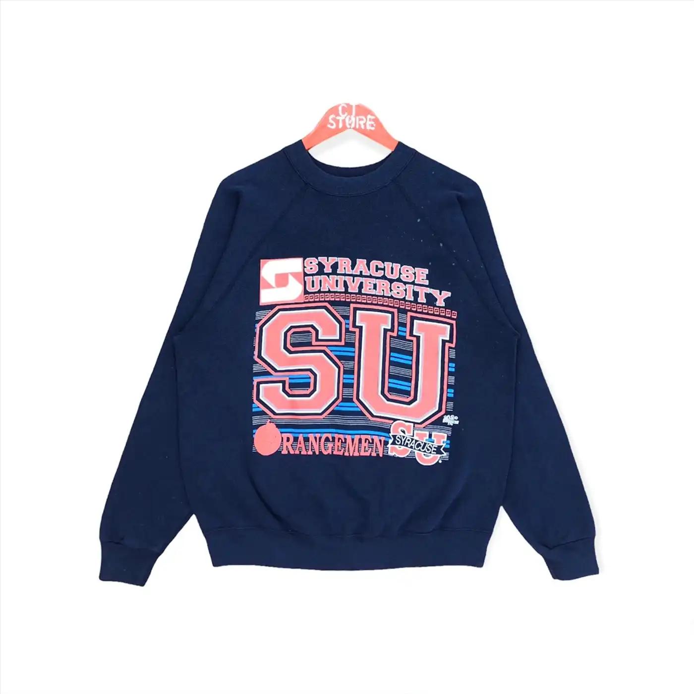 Vintage Style 90S Syracuse University Orangemen Fullprint Sweatshirt Hoodie Football Game Day T-Shirt Lover