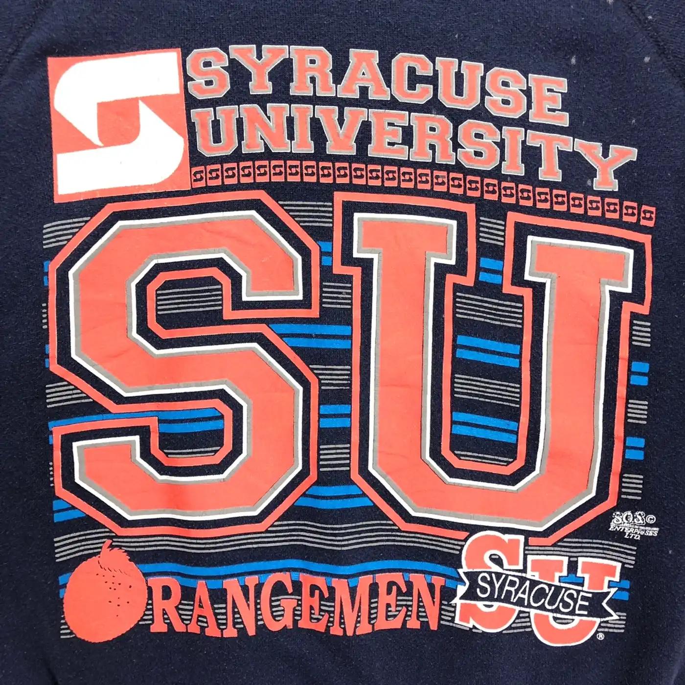 Vintage Style 90S Syracuse University Orangemen Fullprint Sweatshirt Hoodie Football Game Day T-Shirt Lover - Image 2
