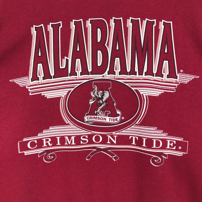 Vintage Style 90S University Of Alabama Crewneck Sweatshirt, Alabama University Crimson Tide Sweater Pullover, Hoodie - Image 2