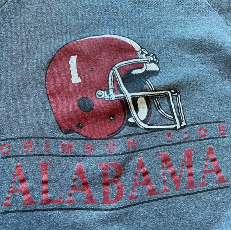 Vintage Style 90S University Of Alabama Crimson Tide Crewneck Sweatshirt, Alabama Crimson Sweater - Image 2