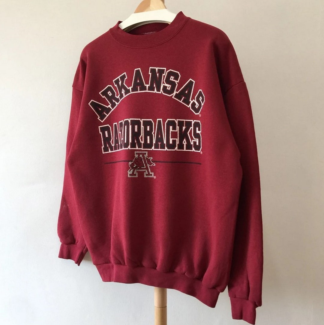 Vintage Style 90S University Of Arkansas Razorbacks Sweatshirt, Arkansas Razorbacks Shirt, Arkansas Razorbacks Hoodie