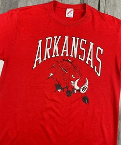 Vintage Style 90S University Of Arkansas Razorbacks T-Shirt Sweatshirt American Football Sweatshirt Sports Gifts