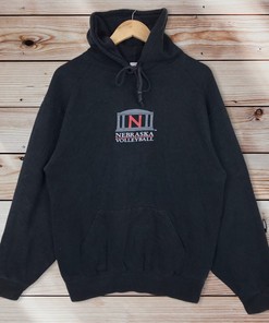 Vintage Style 90’S University Of Nebraska Volleyball Pullover Hoodie, Volleyball Sweater Pullover, Hoodie