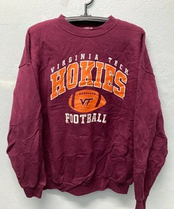 Vintage Style 90S University Of Virginia Tech Hokies Sweatshirt Classic Virginia Tech Sweater