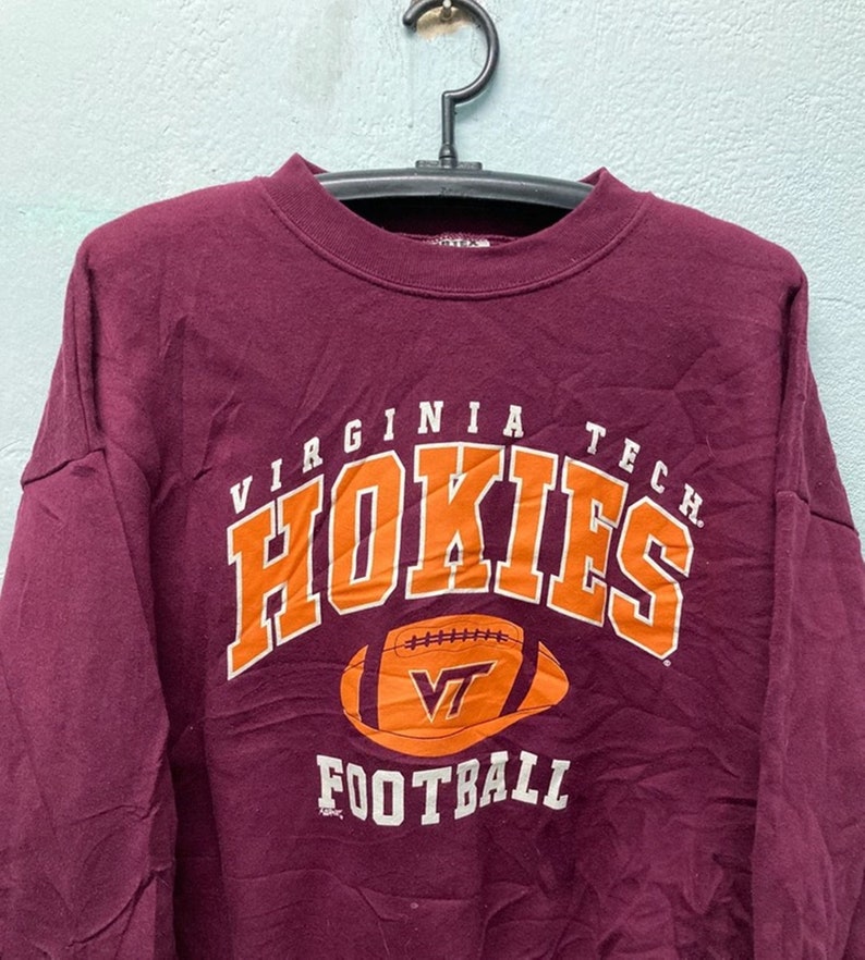 Vintage Style 90S University Of Virginia Tech Hokies Sweatshirt Classic Virginia Tech Sweater - Image 2
