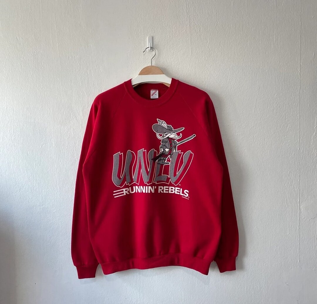 Vintage Style 90S Unlv University Of Nevada Las Vegas Rebels Crewneck Sweatshirt, Unlv Sweater, Nevada Las Vegas Shirt